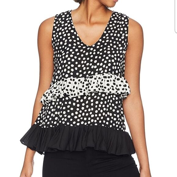 Nicole miller polka dot tank top - Picture 2 of 10